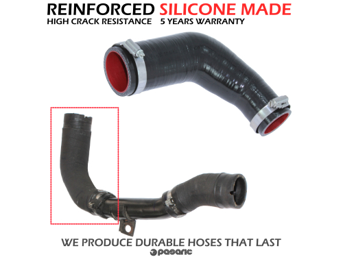 Intercooler hose for fiat Abarth and Alfa Romeo Mito, replacement hose 51877271, 51838613, 51816892, 51825574, 51877271, 51816894, 51838614, 50902212