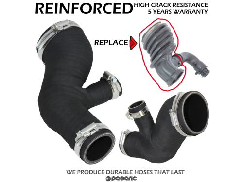 Zamjensko crijevo od filtera zraka do turbine FORD FOCUS II/FOCUS C-MAX/C-MAX, VOLVO S40/C30/V50, 1.6 TCDI, MAZDA 3, 72100865, 1673571. 30792123, 31219101, 31261508, 31261992, 31293488, 1485713, 1486600, 1486604, 1493258, 1493259, 72100865