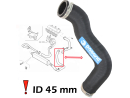 Zamjensko crijevo intercoolera usisne grane FIAT PUNTO 1.3 D Multijet, 51816508, 51816510, 51851378, 51873849