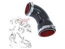 Zamjensko  crijevo intercoolera i turbine AUDI TT S3 / SEAT LEON CUPRA, 1.8T, 06A 145 832 L, 06A 145 832 E, 06A 145 832 H, 06A 145 832 J