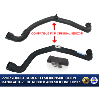 Zamjensko crijevo intercoolera i turbine RENAULT LAGUNA 1.9 dci, 8200488871, 8200142349, 8200131120, 7700116004