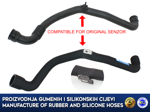 Zamjensko crijevo intercoolera i turbine RENAULT LAGUNA 1.9 dci, 8200488871, 8200142349, 8200131120, 7700116004