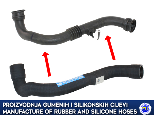 Zamjensko crijevo intercoolera i turbine RENAULT MEGANE II / SCENIC II, 1.9 DCI, 8200502920, 8200201617, 8200363471, 8200658187