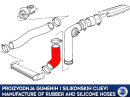 Zamjensko silikonsko donje crijevo intercoolera BMW 525 tds, 11612244459 