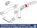 Zamjensko silikonsko  crijevo intercoolera usisne grane BMW 525 tds, 11612243635