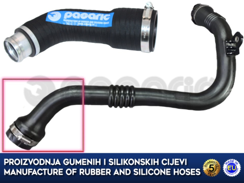 Zamjensko crijevo intercoolera i turbine, RENAULT MEGANE III 1.9 DCI, SCENIC III 1.9 DCI, GRAND SCENIC III 1.9 DCI, 8200804000, 8200804000D, 82 00 804 000