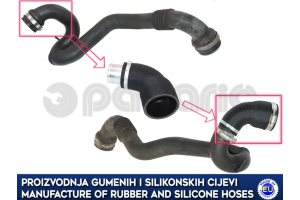 Zamjensko crijevo intercoolera turbine RENAULT LAGUNA II 2.0 DCI / VELSATIS 2.0 DCI / ESPACE IV 2.0 DCI, 8200907826, 8200540493