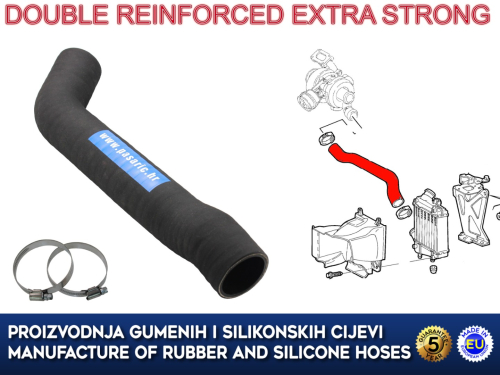 Zamjensko donje crijevo intercoolera i turbine ALFA ROMEO 156 2.4 JTD, 60676954, 60671699, 60688599