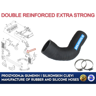 Zamjensko crijevo intercoolera i turbine AUDI A4 1.6, 1.8, 2.0, 2.4, 3.0 benzinski motor, AUDI A4 1.9, 2.5 diesel motor, 8E0145737S, 8E0145737   