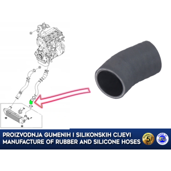 Zamjensko crijevo intercoolera KIA SORENTO JC 2.5 CRDI, 281644A420, 28164-4A420