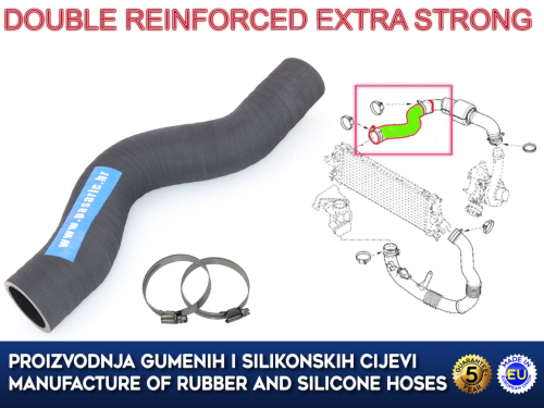 Zamjensko crijevo intercoolera i turbine OPEL VIVARO 2.5 DTI, 93856816, 4417712, GM93859218, 93859218, 4417133