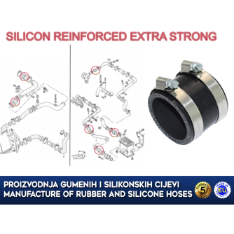 Zamjensko crijevo intercoolera i turbine VW PASSAT / GOLF III / GOLF IV / POLO / SHARAN / VENTO, AUDI A4, 1.9 TDI, 1H0145834, 059145737A, 1346993, 1201163, 1H0145834J, 1H0145834E, 059145834D