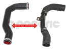 intercooler hose for fiat Abarth and Alfa Romeo Mito, replacement hose 51877271, 51838613, 51816892, 51825574, 51877271, 51816894, 51838614