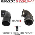 Replacement intake air filter hoses MERCEDES SL R129, W140, C140, engine: 600, 600 SE, SEL S 600, SEC/CL 600, 120 141 12 90 R, 1201411290R, 121 141 13 90 L, 1201411390L