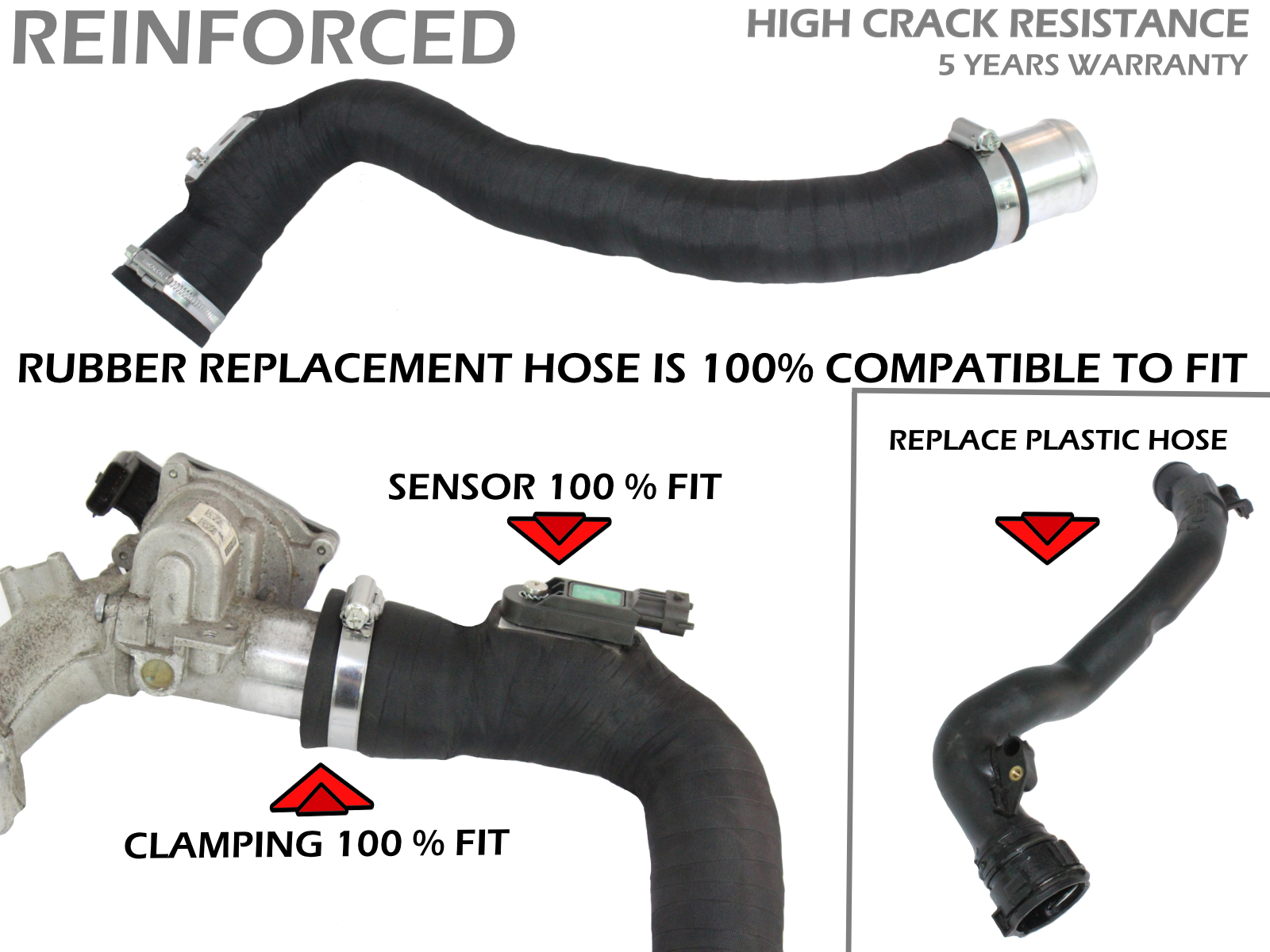 Replacement turbo hose NISSAN NOTE 1.5 DCI, 14460BH40C, 14460-BH40C