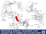 Zamjensko crijevo intercoolera turbine, TOYOTA AVENSIS / COROLLA / COROLLA VERSO, 2.0 D4D, 17342-27050, 1734227050, 17342D - Slika 2