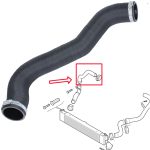 Zamjensko crijevo usisne grane intercoolera FIAT DUCATO 2.3 JTD / CITROEN JUMPER 2.2, 3.0 HDI / PEUGEOT BOXER 2.2, 3.0 HDI, 1366817080, 1366105080, 1350776080, 1335105080, 68135168AA, 1366817080, 1366105080, 1390103080 - Slika 2