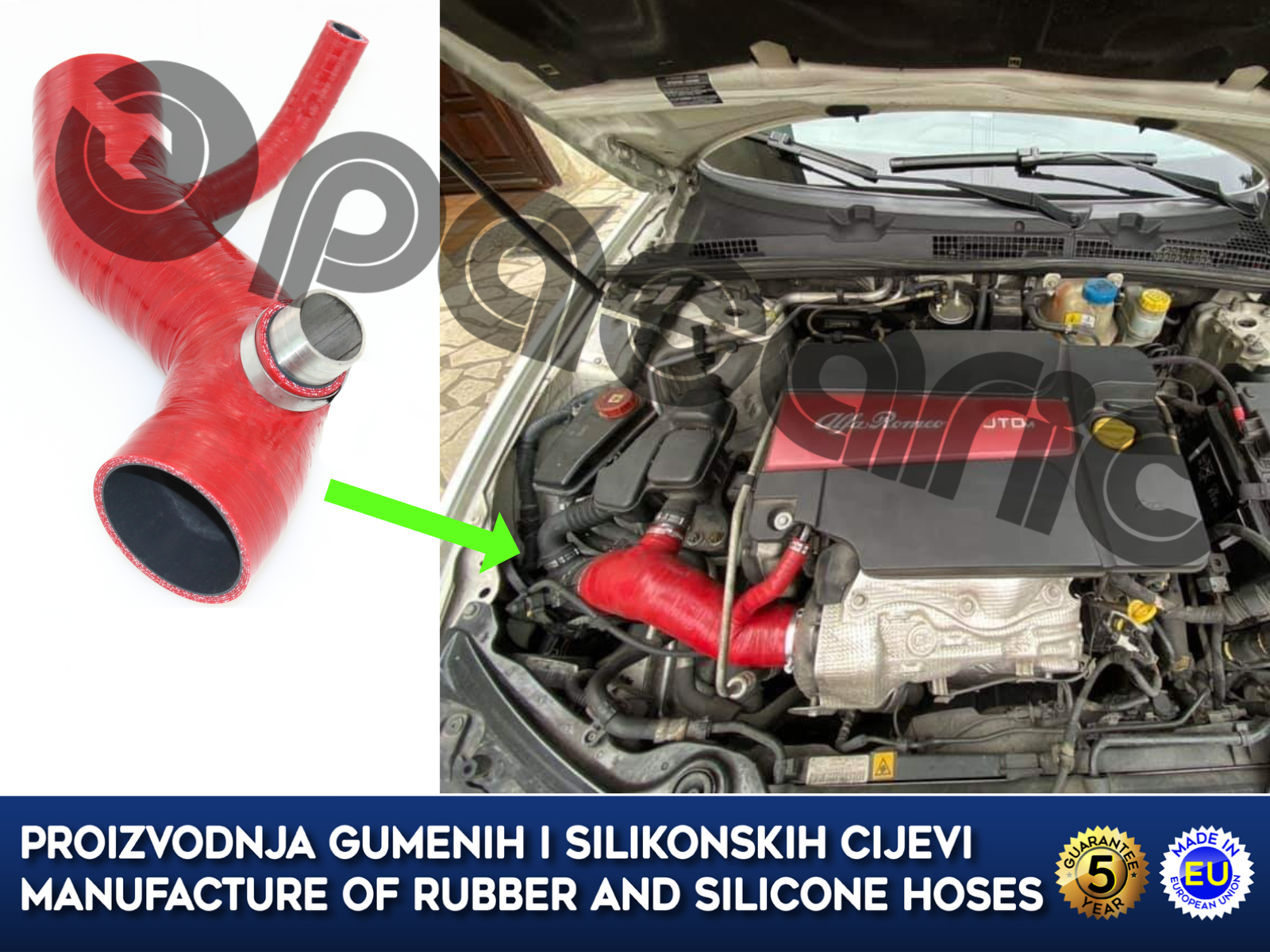 Zamjensko silikonsko crijevo zraka za ALFA ROMEO / 159 / BRERA / SPIDER, 51858781
